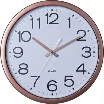 Круглые настенные бесшумные часы Apeyron цвет медь, пластик, диаметр 36.1 см PL2207-170-4