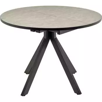 Круглый раскладнойэстол BRADEX rudolf 100-130x100x75 см, бетон слюда, чёрный RF 0302