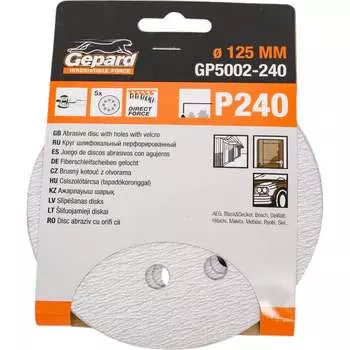 Круглый самосцепляющийся шлифлист Gepard GP5002-240