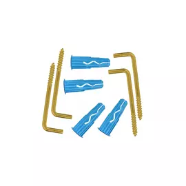 L-образный латунированный крюк-шуруп ЕВРОПАРТНЕР d4,9хL50 4 шт. MP 317 17