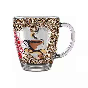 Кружка для чая ДЕКОСТЕК 2025-Д Кофемания круговая СП1529