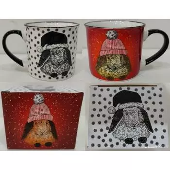 Кружка Olaff МИКС 2 ДЕКОРА, NEW BONE CHINA 221-08033