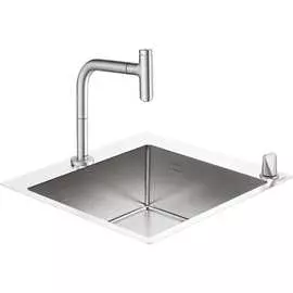 Кухонная мойка hansgrohe 43201800 c71-f450-06 со смесителем 00000061689
