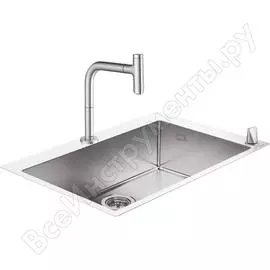 Кухонная мойка hansgrohe 43202800 c71-f660-08 со смесителем 00000061691