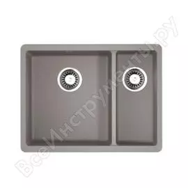 Кухонная мойка omoikiri kata 55-2-u-gr artgranit/leningrad grey 4993390