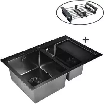 Кухонная мойка WISENT 7851B-SL WS37851B-SL/WS-02-2B/W302644B