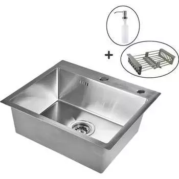 Кухонная мойка WISENT ws37050 (70x50 см) с раздвижным коландером и дозатором WS37050/WGER013/W405A/W302644