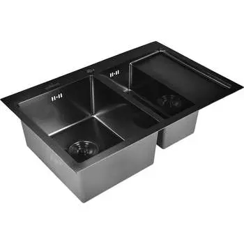 Кухонная мойка WISENT WS37851B-SL/WS-02-2B