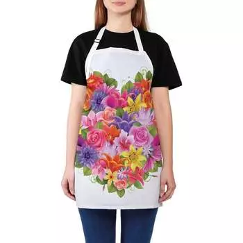 Кухонный фартук JOYARTY Сердце из цветов ap_422613