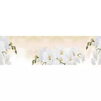 Кухонный фартук Студия фартуков Ветки орхидей на бежевом фон 3202662