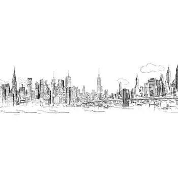 Кухонный фартук Студия фартуков Город в графике 202335