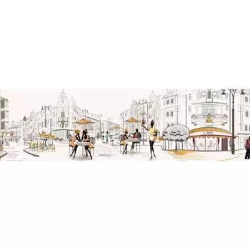 Кухонный фартук Студия фартуков Оживленная улочка 3201102