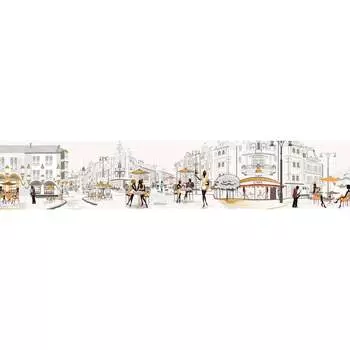 Кухонный фартук Студия фартуков Оживленные улочки 3302653