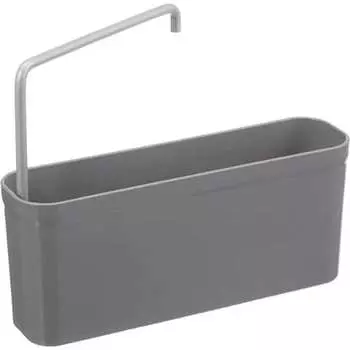 Кухонный органайзер для моющих средств PRIMANOVA с вешалкой для тряпки (серый), 27x14,5x7 см M-E78-07