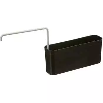 Кухонный органайзер для моющих средств PRIMANOVA с вешалкой для тряпки (чёрный), 27x14,5x7 см M-E78-06
