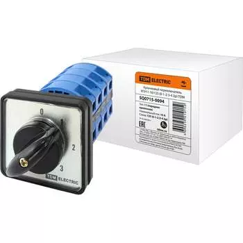 Кулачковый переключатель TDM ELECTRIC КПУ11-10/125 0-1-2-3-4 2р SQ0715-0094