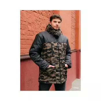 Куртка ООО ГУП Бисер Альбатрос Лес утепл КМФ/черный размер 72-74 рост 182-188 4670132026344