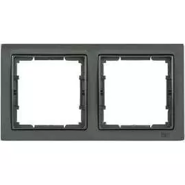 Квадратная двухместная рамка IEK