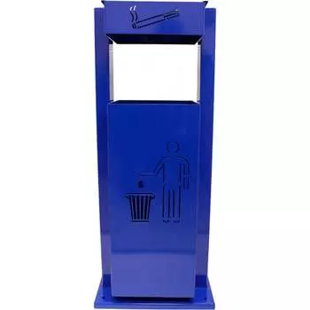 Квадратная металлическая уличная урна-пепельница ПРОФМЕТСТИЛЬ 1070