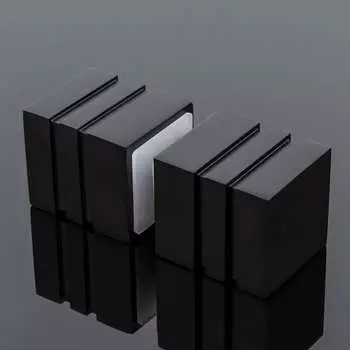 Квадратная ручка кноб SERVICE PLUS RK02-303BLK/sus304