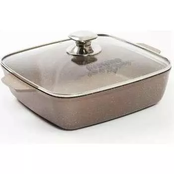 Квадратная жаровня Мечта АП Гранит brown 39806