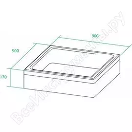 Квадратный поддон IDDIS