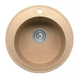 Кварцевая кухонная мойка tolero, цвет бежевый r-108 №101