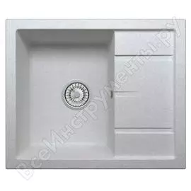 Кварцевая кухонная мойка tolero, цвет серый металлик r-107 №701