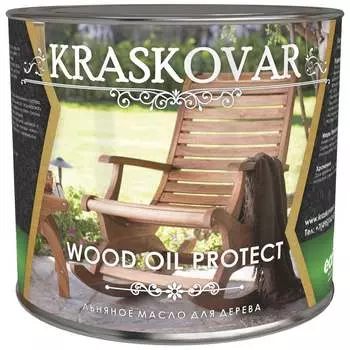 Льняное масло для дерева Kraskovar Wood Oil Protect 1246