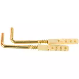 L-образный латунированный крюк-шуруп ЕВРОПАРТНЕР d4,9хL50 мм 2 шт. 13 4822 1