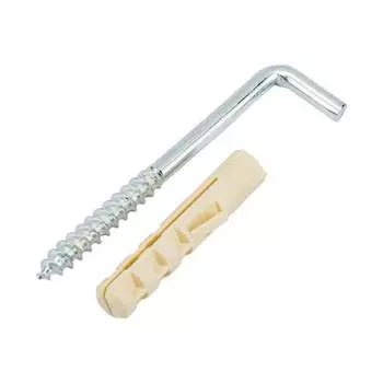 L-образный оцинкованный крюк-шуруп ЕВРОПАРТНЕР d5,4хL70 мм 2 шт. 13 7635 1