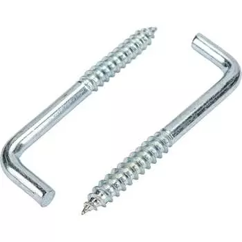 L-образный оцинкованный крюк-шуруп ЕВРОПАРТНЕР d7,1хL75 мм 2 шт. 13 0643 1