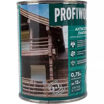 Лаковый тонирующий атмосферостойкий алкидный антисептик Profiwood 67012