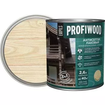 Лаковый тонирующий атмосферостойкий алкидный антисептик Profiwood 66993