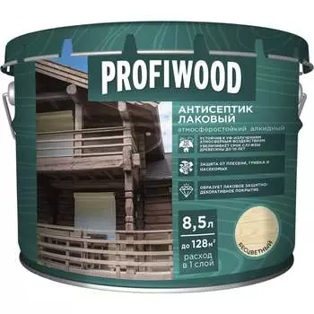 Лаковый тонирующий атмосферостойкий алкидный антисептик Profiwood 66995
