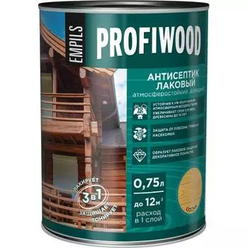 Лаковый тонирующий атмосферостойкий алкидный антисептик Profiwood 67014