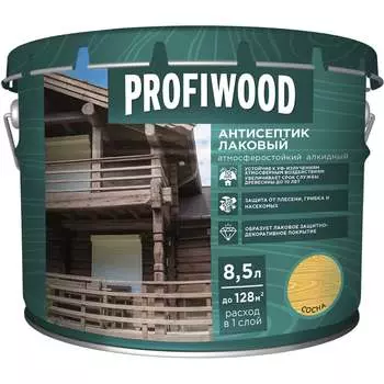Лаковый тонирующий атмосферостойкий алкидный антисептик Profiwood 67016