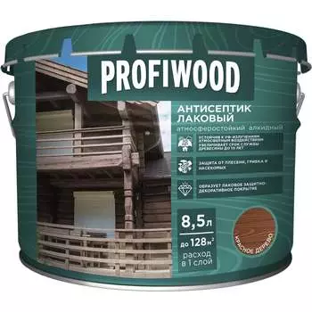 Лаковый тонирующий атмосферостойкий алкидный антисептик Profiwood 67034