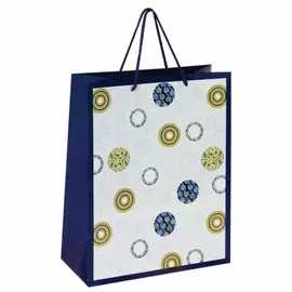 Ламинированный подарочный пакет Золотая сказка Кольца и круги 606602