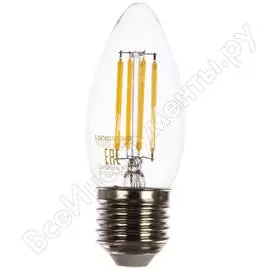 Лампа elektrostandard filament свеча cd f 7w 4200k e27 c35 прозрачный a041020