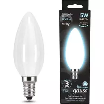 Лампа Gauss LED Filament Свеча OPAL 103201205