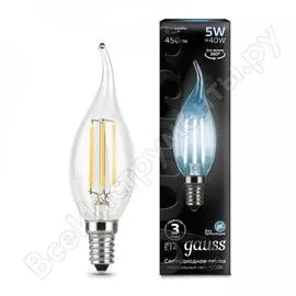 Лампа Gauss LED Filament Candle tailed E14 5W 4100K 104801205