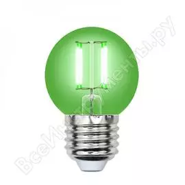 Светодиодная лампа Uniel LED-G45-5W/GREEN/E27 GLA02GR UL-00002988