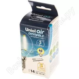Диммируемая светодиодная лампа Uniel LED-G45-5W/NW/E14/CL/DIM GLA01TR UL-00002870