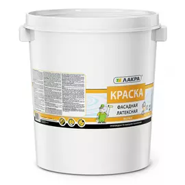 Латексная фасадная краска лакра белая, 40 кг 90002631084