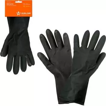 Латексные перчатки защитные от агрессивных жидкостей Airline AWG-LS-10