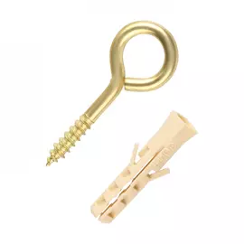 Латунированная петля-шуруп ЕВРОПАРТНЕР L25 х d4,1 x O10 мм 2 шт. 13 4830 1