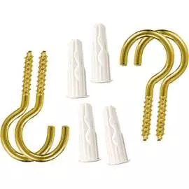 Латунированный крюк-шуруп ЕВРОПАРТНЕР d4,1хL50 4 шт. MP 307 17