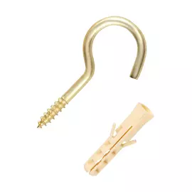 Латунированный крюк-шуруп ЕВРОПАРТНЕР d3,6хL40 мм 2 шт. 13 7645 1