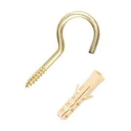 Латунированный крюк-шуруп ЕВРОПАРТНЕР d3,3хL30 мм 2 шт. 13 4826 1
